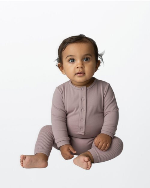DUKU Ribbed Thermal Set - Mauve