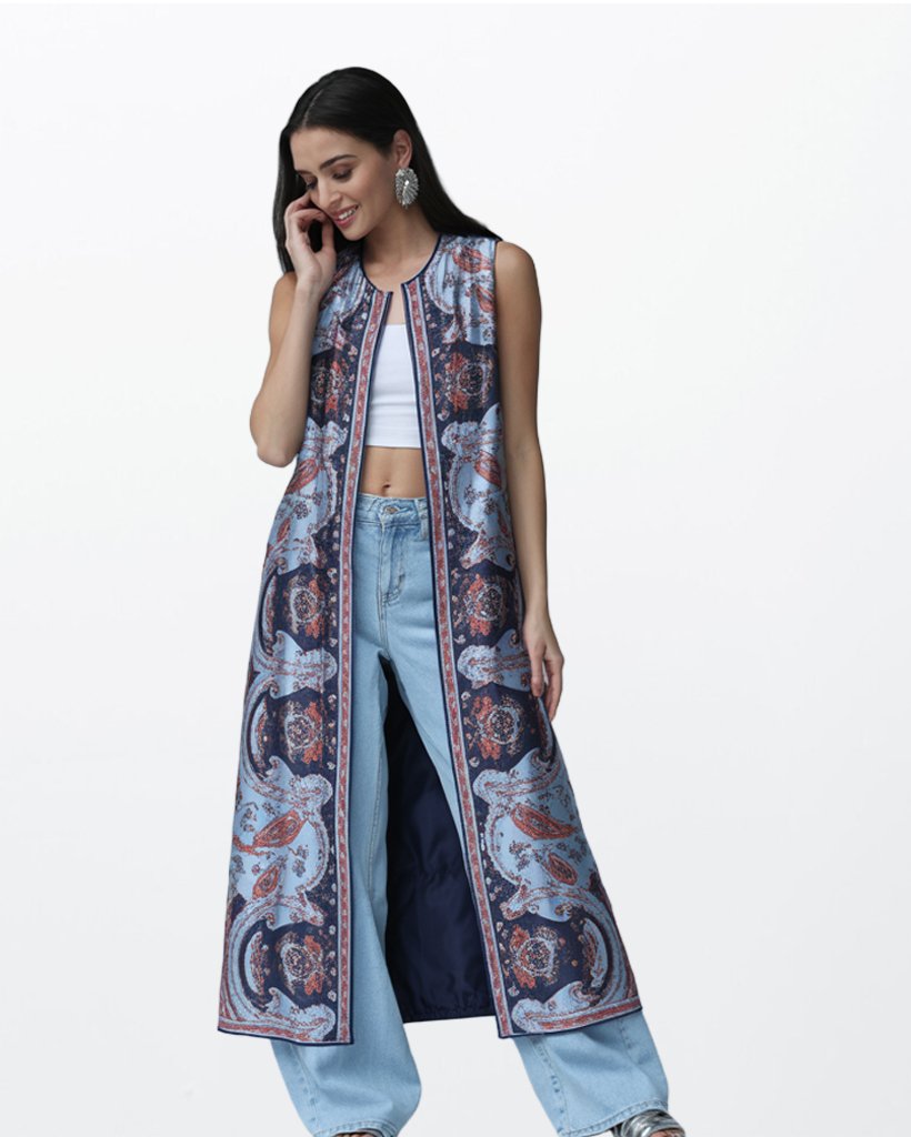 Duku Women's Printed Longline Jacket